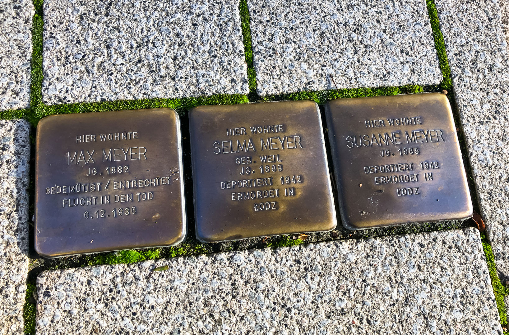 Stolpersteine der Familie Meyer in Meckenheim (Rheinland) - unpoliert