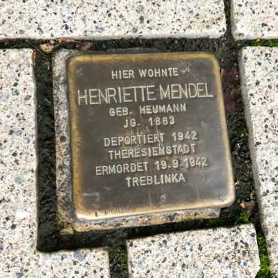 Stolperstein von Henriette Mendel in Meckenheim Rheinland - unpoliert