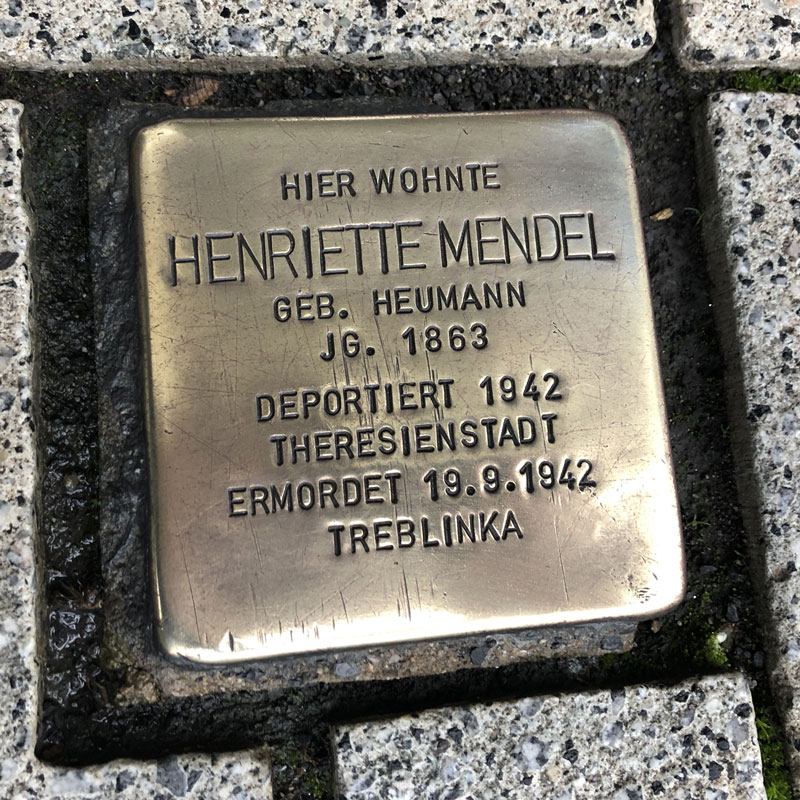Stolperstein von Henriette Mendel in Meckenheim Rheinland - poliert